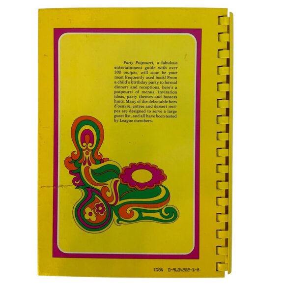 Party Potpourri Cookbook Junior League of Memphis Menus for Entertaining 1988 - Picture 3 of 11